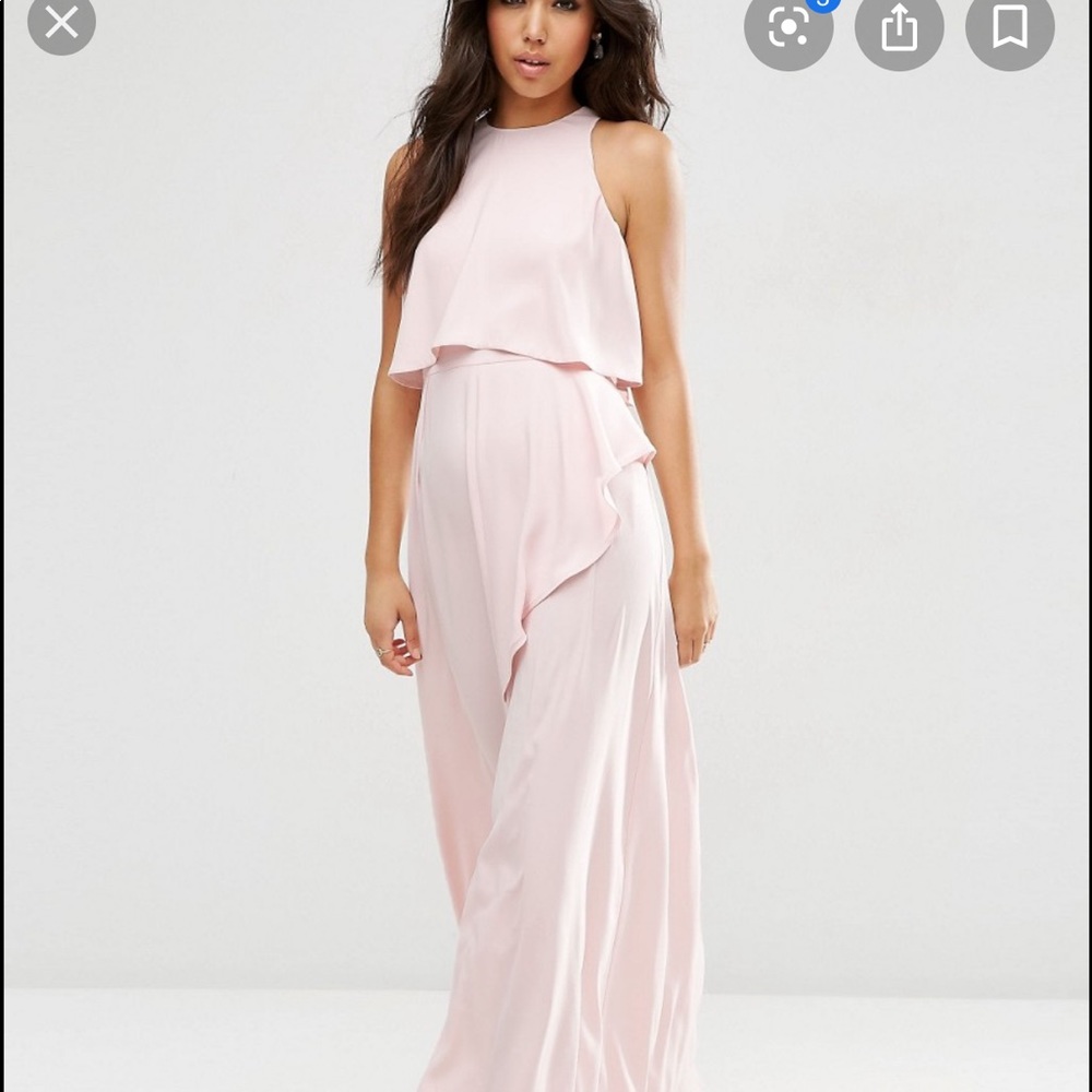 Asos Crop Top Ruffle Dress